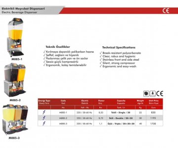 Üçlü 20+20+20 Lt Elektrikli Meşrubat Soğutucu