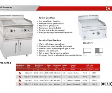 800*700*300 Gazlı Set Model Izgara