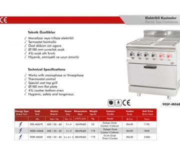 4+1Lİ ELEKTRİKLİ FIRINLI KUZİNE