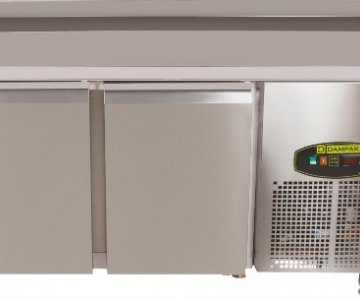 2 PASLANMAZ KAPILI TEZGAH TİPİ BUZDOLABI 150*60*85