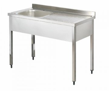 TEK EVİYELİ TABAN RAFSIZ TEZGAH 120*60*85